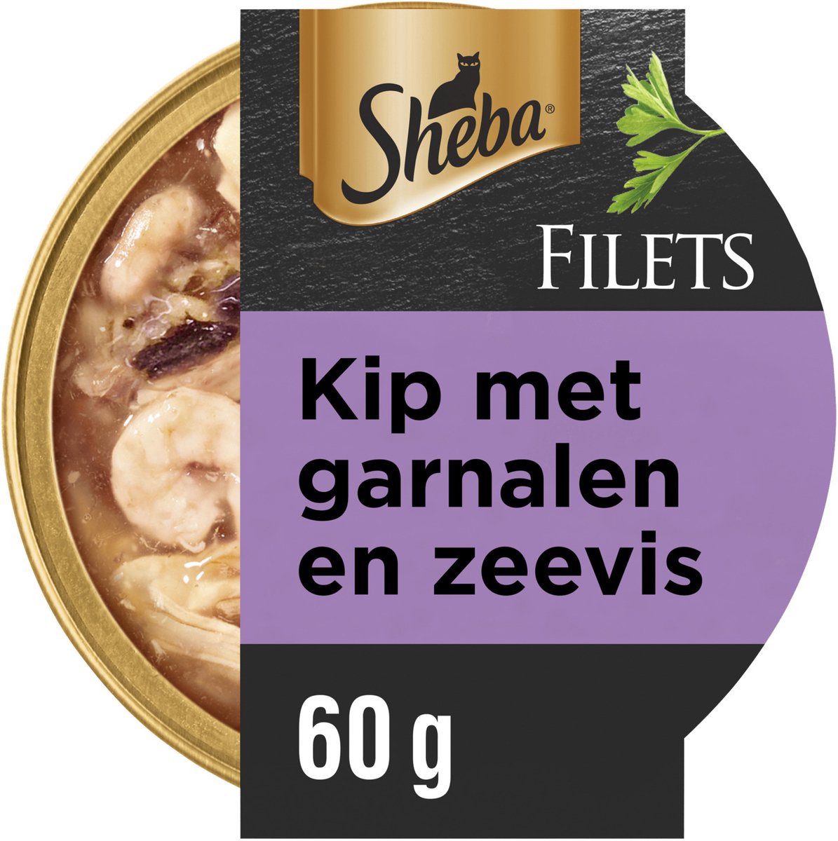 Sheba Filets Kattenvoer Natvoer Garnaal&Oceaanvis&Kip in Saus 60 gr