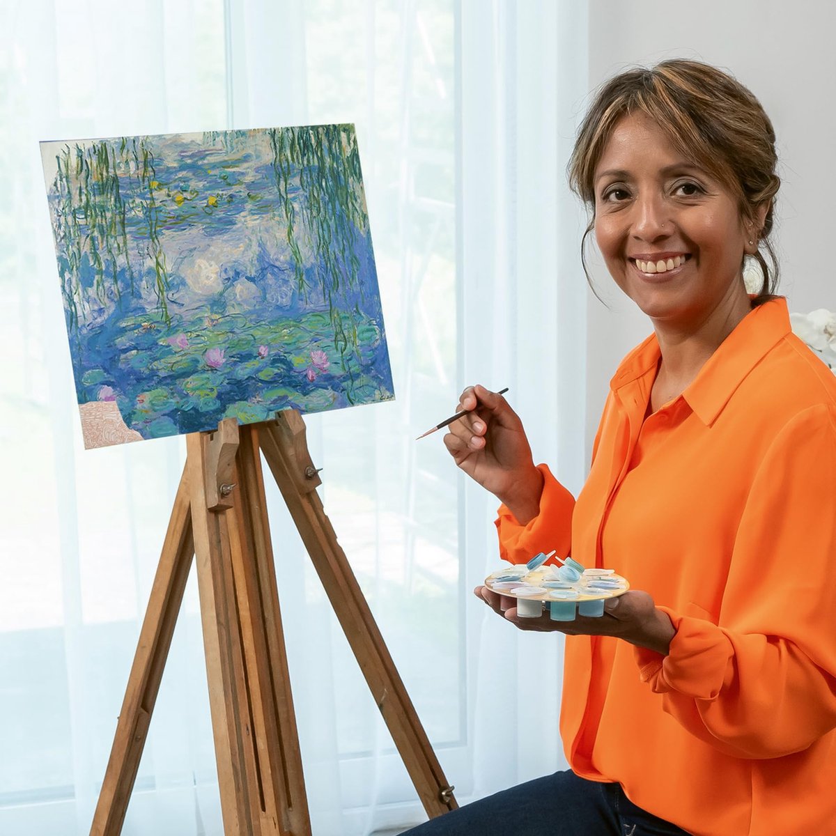 Ravensburger Waterlilies (Monet) - Schilderen op nummer voor volwassenen — afbeelding 11