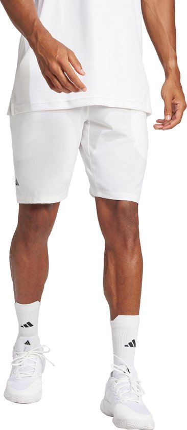 adidas Performance Short en toile stretch Club Tennis Climacool - Hommes - Blanc - L 9"