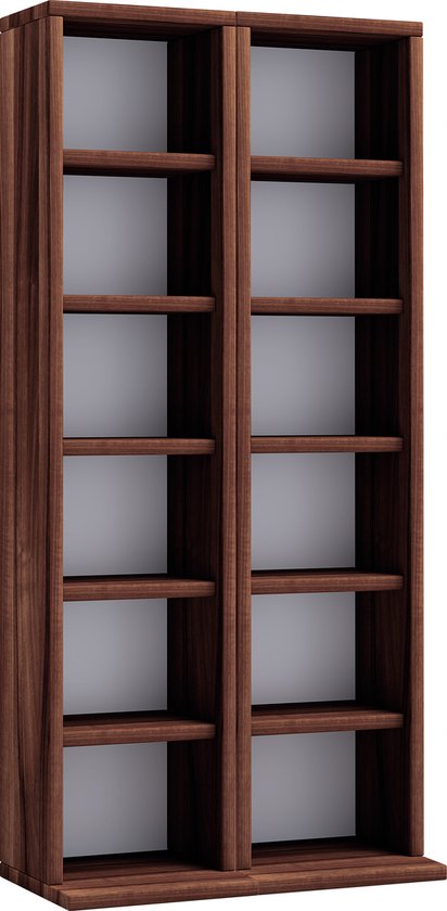 Armoire à compartiments pour armoire CD DVD Milano noyer