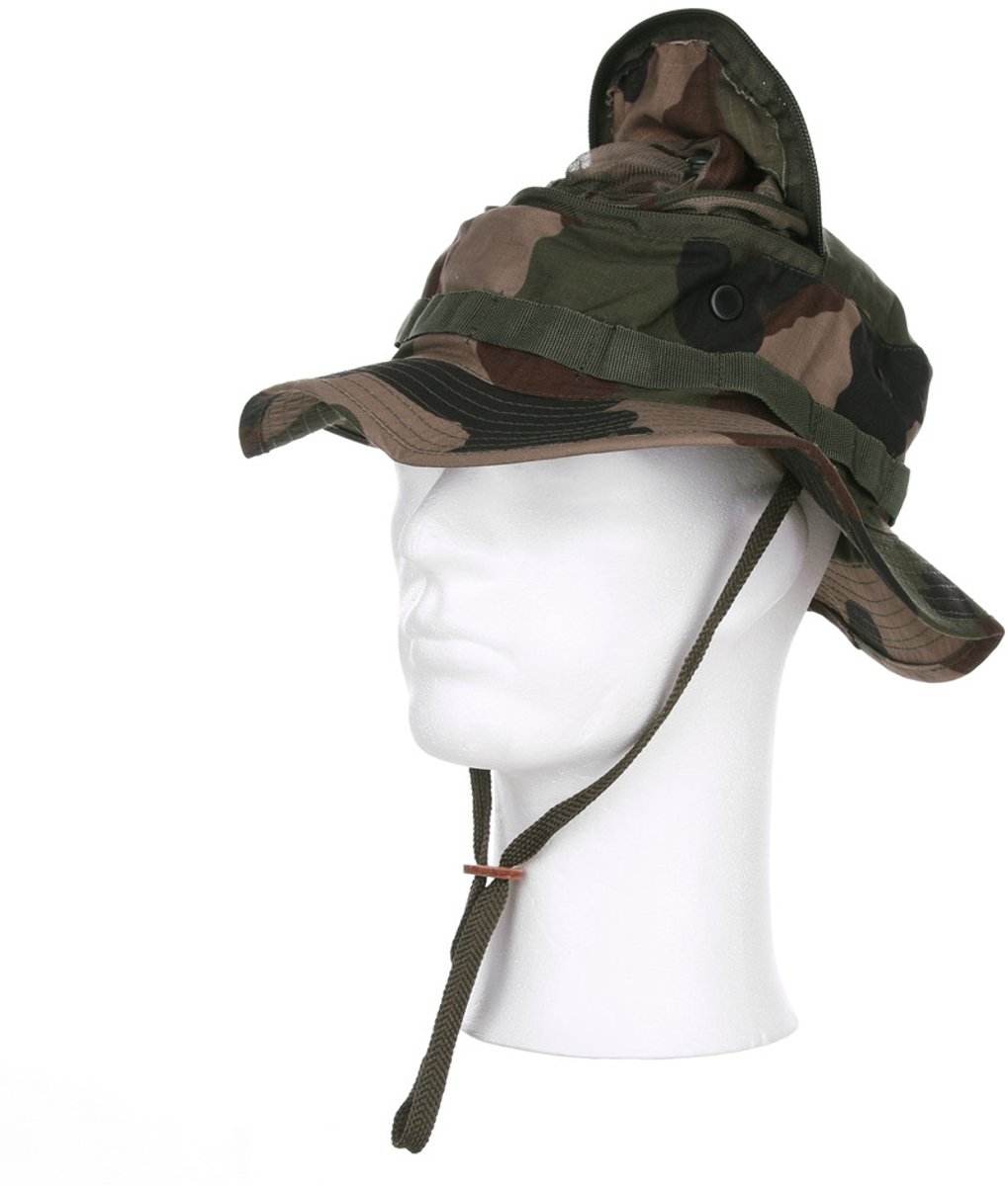 101inc Bush hoed met muskietnet Franse camo