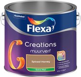 Bol.com Flexa - Creations Muurverf Extra Mat - Spiced Honey - Mengverf - 2.5 L aanbieding