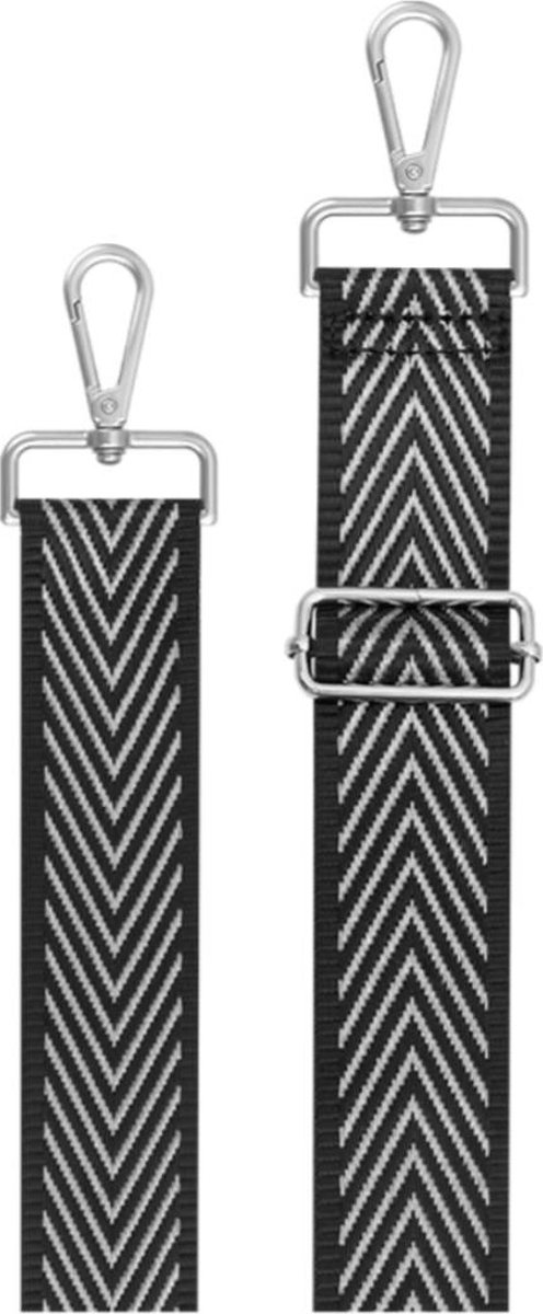 Bigben Connected, Universele Braziliaanse Telefoon Schouderriem, Zwart / Zilver
