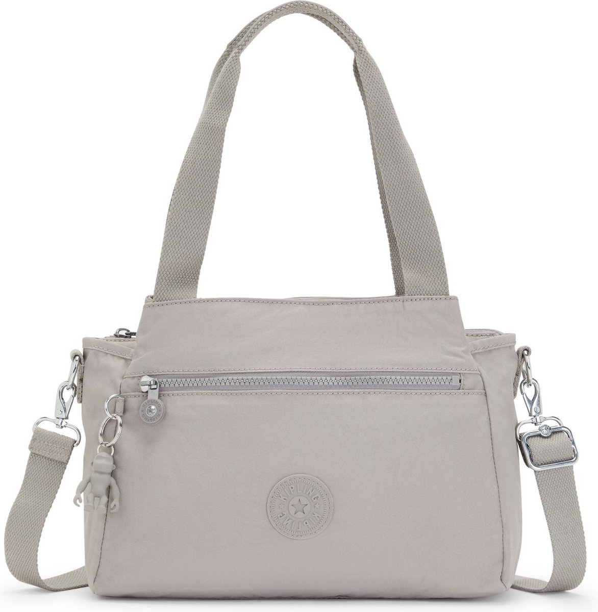 kipling Schoudertas Basic Elysia Shoulderbag Grey Gris Grijs