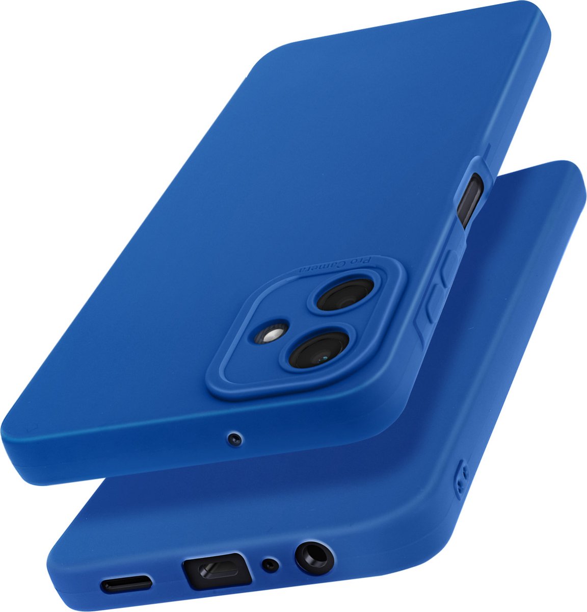 Avizar Dekking Geschikt voor Samsung Galaxy A06 Silicone Mat Blok Camera Beschermd, Blauw
