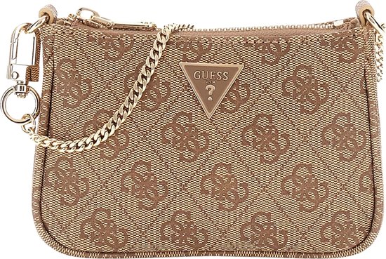 GUESS Sac à main Sac de soirée Orlina Daily Pouch Latte Logo Marron clair