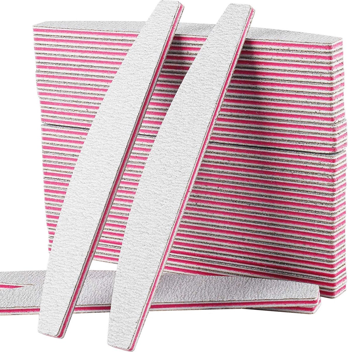 Goedkoopste 50 Stuks Professionele Dubbelzijdige Nagelvijlen 100/180 voor Gelnagels en Manicure
