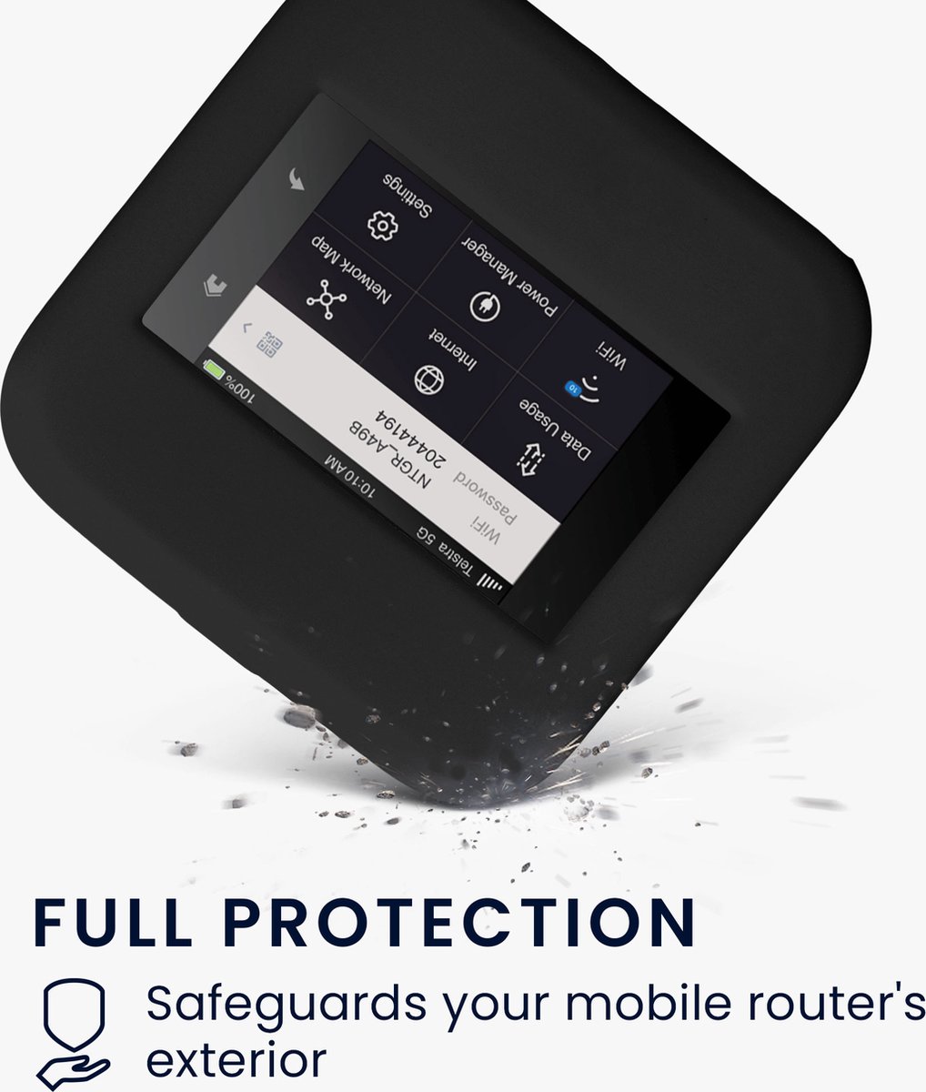 kwmobile mifi hoesje geschikt voor NETGEAR Nighthawk M6 Pro / M6 hoes - Silicone mifi router case - Mobiele wifi router beschermhoes in zwart – foto 6