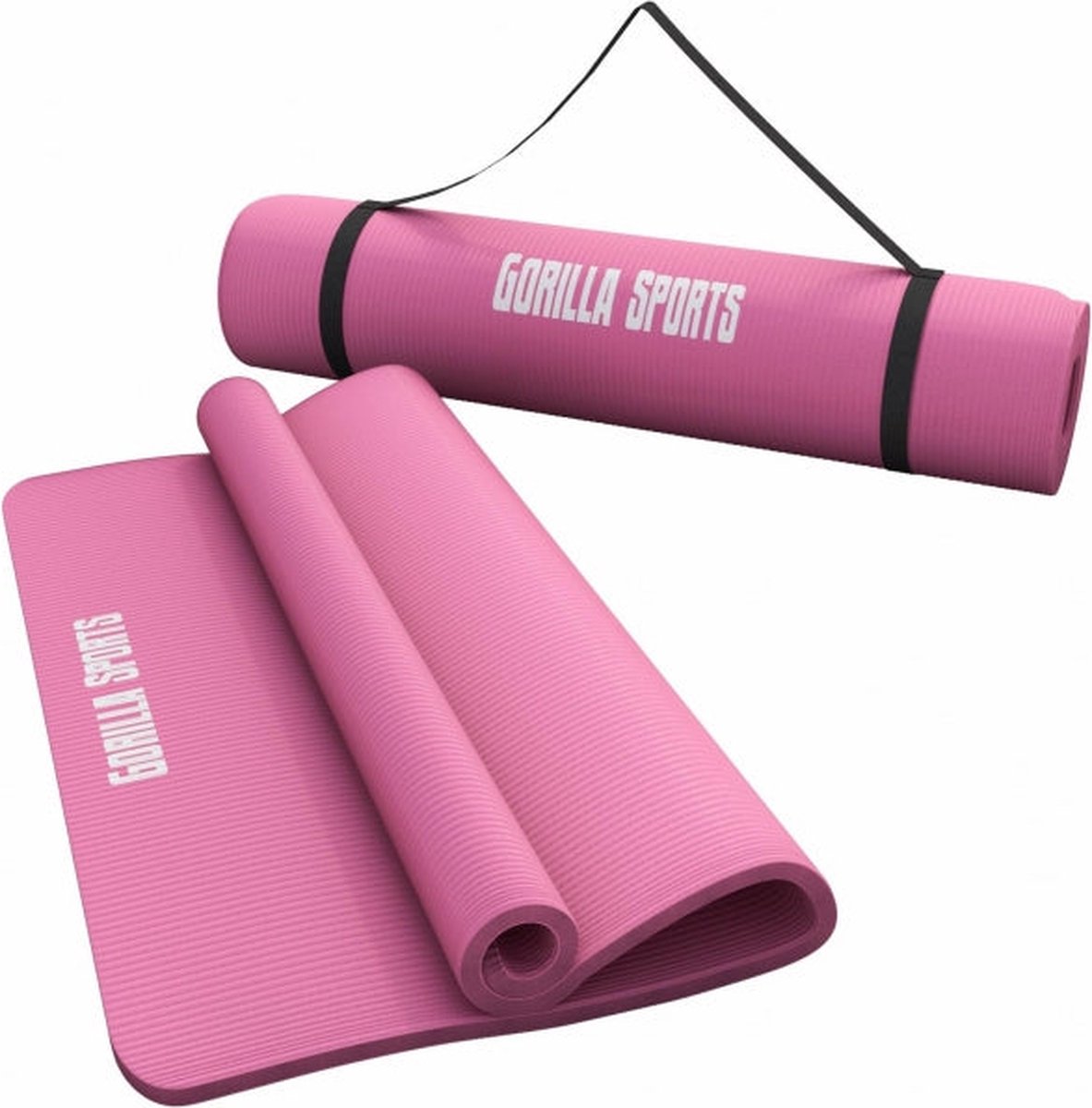 Gorilla Sports Yogamat Deluxe (190 x 100 x 1,5 cm) - Yoga Mat - roze
