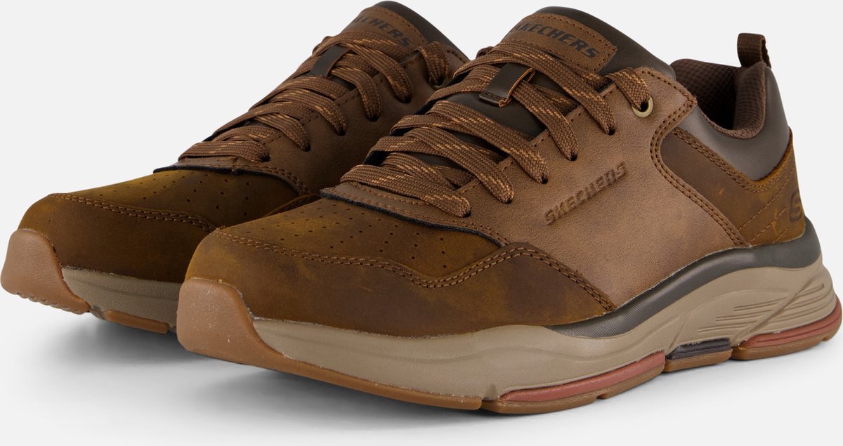 Skechers Benago-Treno Heren Sneakers - Dark Brown - Maat 45