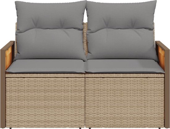 Modulaire tuinset met 2 grijze hoekfauteuils