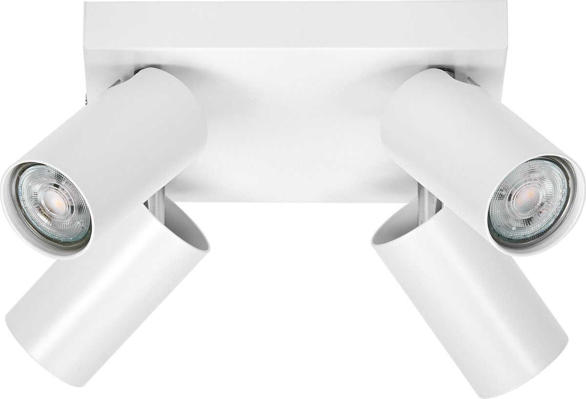 LEDVANCE LED SPOT OCTAGON PL 4 x 3,4W, GU10, 920lm, wit, 2.700K kleurtemperatuur, warm witte lichtkleur, tijdloos ontwerp, vervangbare ledlamp, ideaal voor interieurs, CRI 90, verstelbare koppen
