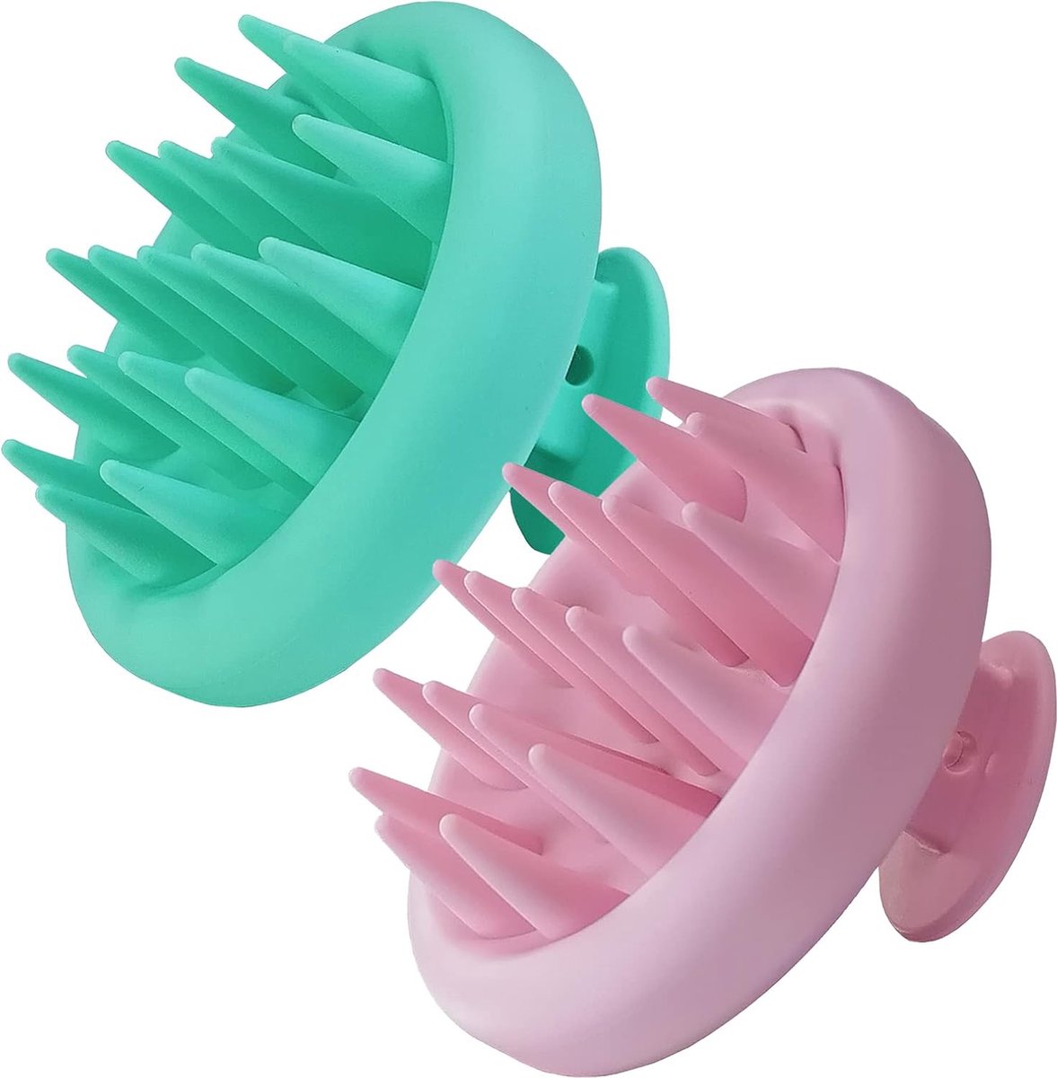 Goedkoopste Silicone Shampoo Borstel voor Hoofdmassage en Diepe Reiniging - Set van 2