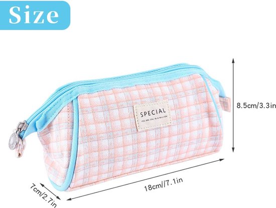 Zerodis Canvas Etui met Grote Capaciteit, Briefpapiertas met