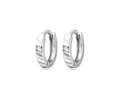 foto van Glams klapoorringen vlak - 12 mm - Zilver