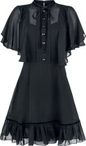 Hell Bunny Imperia Dress Korte jurk zwart S Polyester Dames - Gothic, Zomerjurken