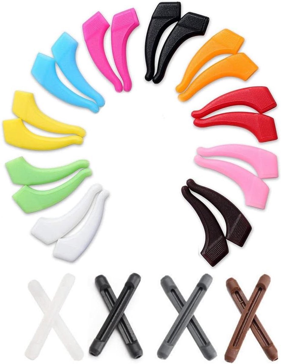 Goedkoopste Brillenaccessoires - 14 paar antislip siliconen brilpootbevestigingsstrips - stevige oorhaken - sportlezen - andere activiteiten