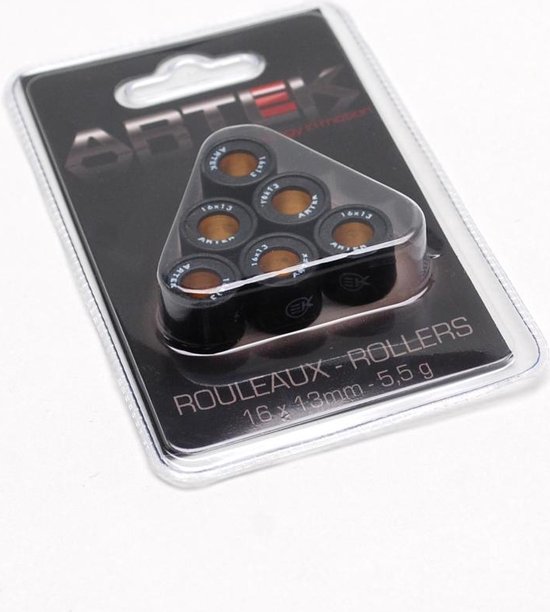 Sifam Variatorrol Set – 6 Stuks – 19 X 15,5 Mm – 6 Gram – Zwart – Geschikt Voor Piaggio Zip 4T Euro4 (2018-2020)