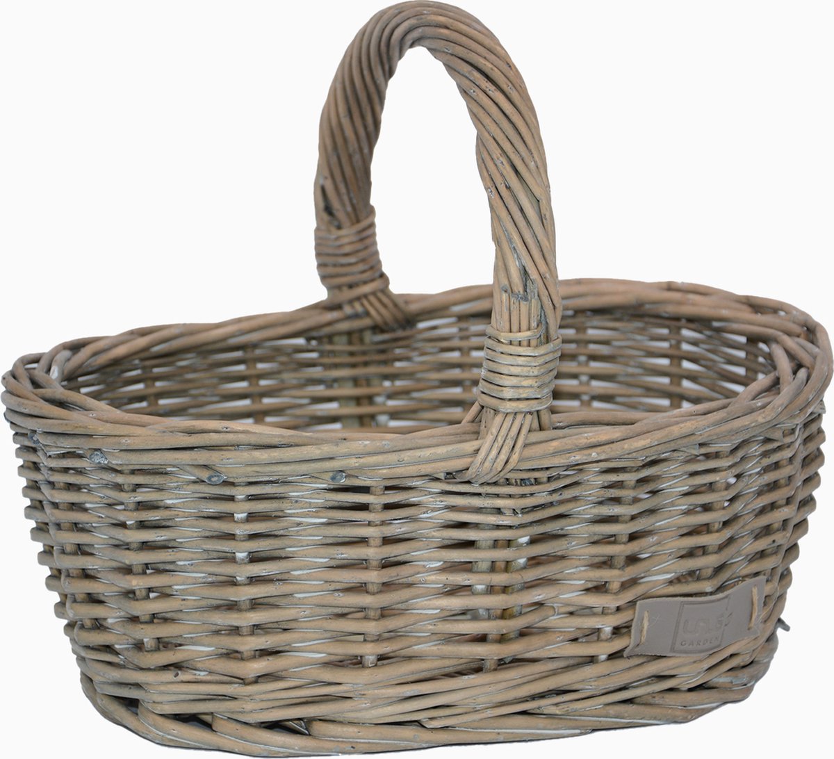 UNUS® Kinderboodschappenmand, rieten mand voor winkeltje, grijs