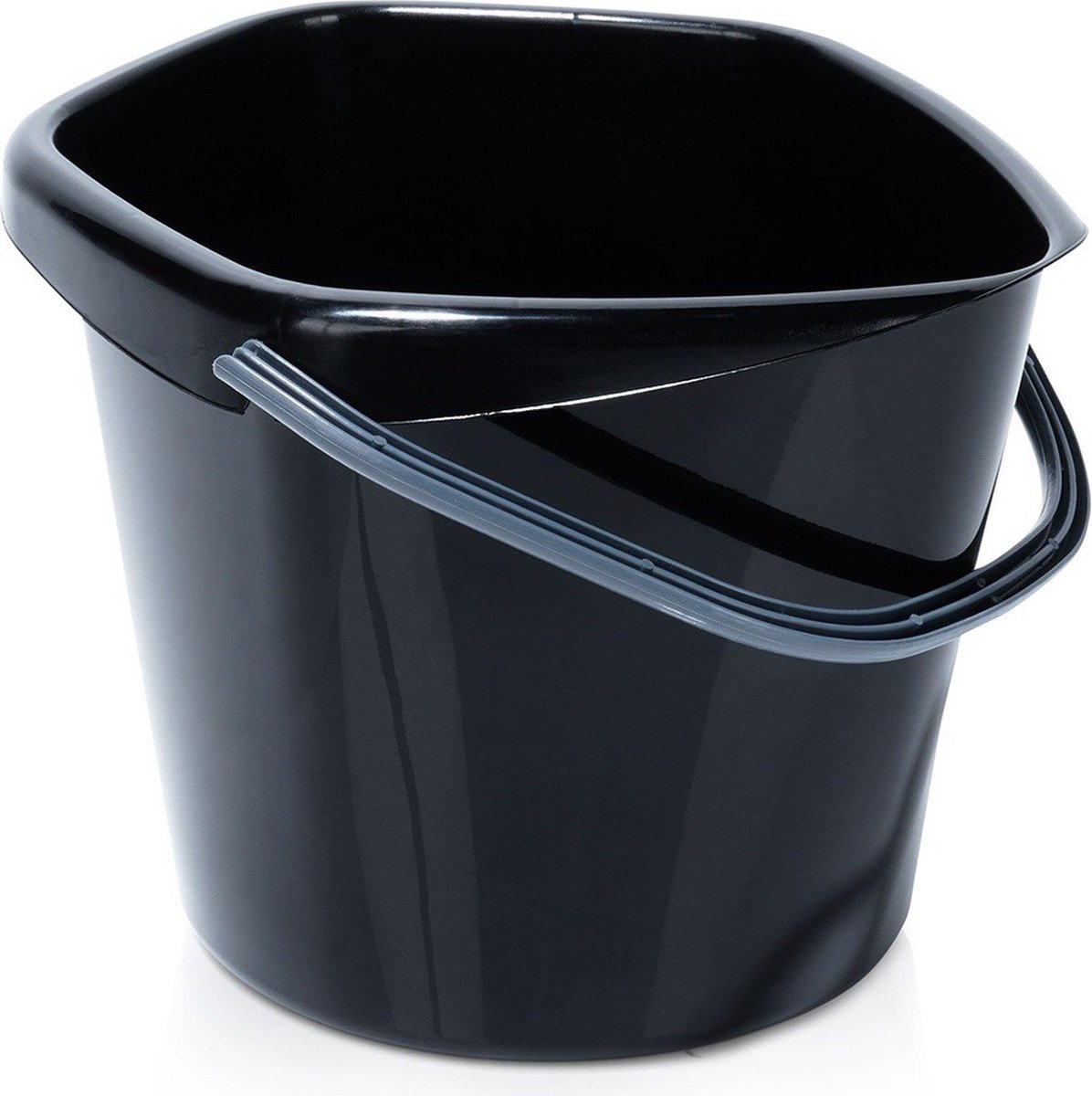 Goedkoopste Emmer Plastic Zwart 5 l - met Handgreep - Huishoudemmer