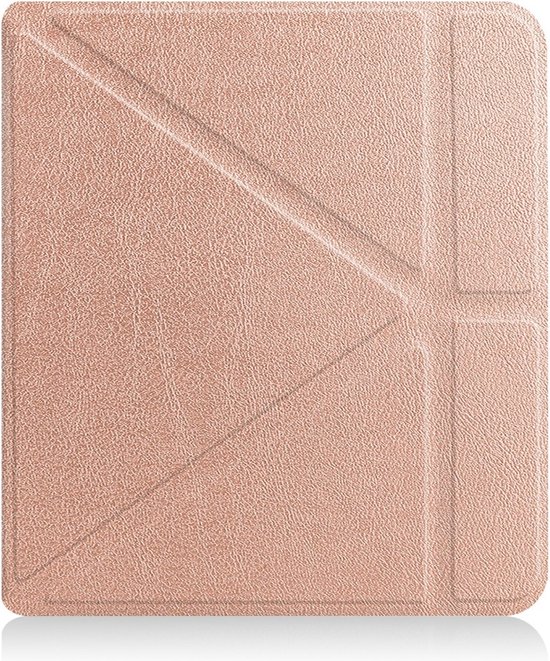 e-Reader Hoesje Origami Book Case met Wake/Sleep-functie - Kobo Libra Colour Hoesje - Rose Gold van Origami — afbeelding 4