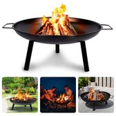 Vuurschaal Staal 60 cm - Vuurkorf - Tuinhaard - Sfeerhaard - Terrasverwarmer - Draagbare Terrasverwarming - Met Handvaten - Inclusief EBOOK