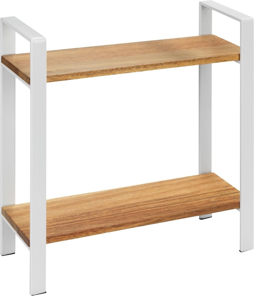 JGS ® Multifunctioneel Keukenrek met Twee Lagen van Hout en Metaal voor Extra Opbergruimte