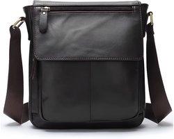 WoYoW® - Mannen Schoudertas - Echte Leder - Crossbody - Casual - Koerierstas - Handtas Heren Sling Pack Voor Werk - Koffie