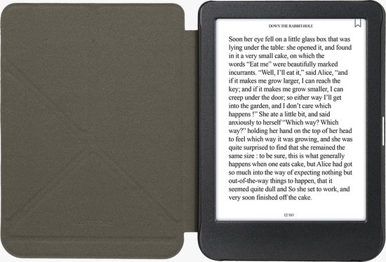 kwmobile e-reader hoesje geschikt voor Kobo Clara BW / Colour hoes - Ereader flip case met standaard - E reader cover van kunstleer - In zwart van Merkloos — afbeelding 2