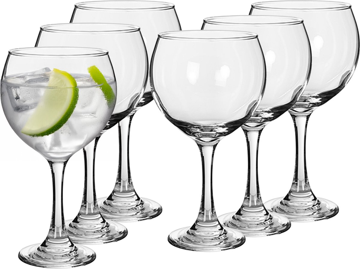 Alessandro Gin/tonic Cockailglazen - 6x stuks - glas - 600 ml - H20 cm