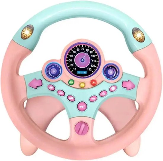 Jojoy WHEELPLAY – speelgoed stuur voor in de auto – roze