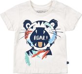 Minymo - jongens T-shirt - tijger - wit - Maat 92