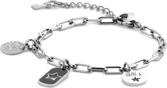 Bracelet Moments Spéciaux 8KM BL0001 Acier - 16,5 + 3 CM - Couleur Argent