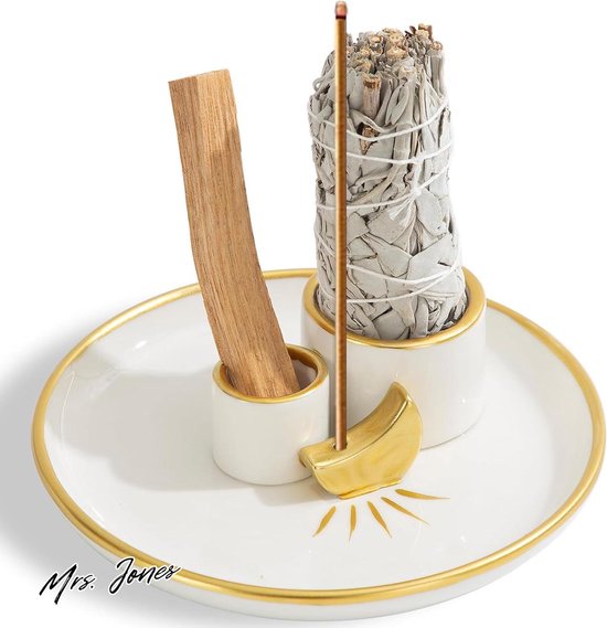FAYAHAR 2 stuks wierookstokjeshouders, lotus-wierookhouder, 6 lotus-gaten, wierookstokjeshouder, wierookhouder voor meditatie, yoga en woondecoratie