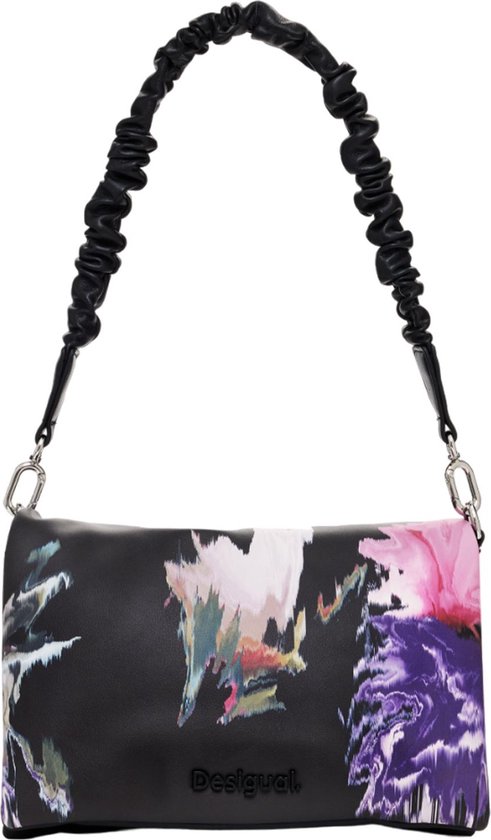 Desigual Schoudertas Spry Dortmund Flap Shoulderbag Black Veelkleurig