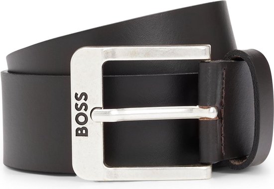 BOSS Cuir Ceinture Jemio Sz40 Leather Belt W100 Dark Brown Marron foncé