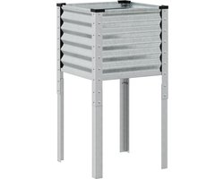 vidaXL - Plantenbak - 45x45x88 - cm - gegalvaniseerd - staal