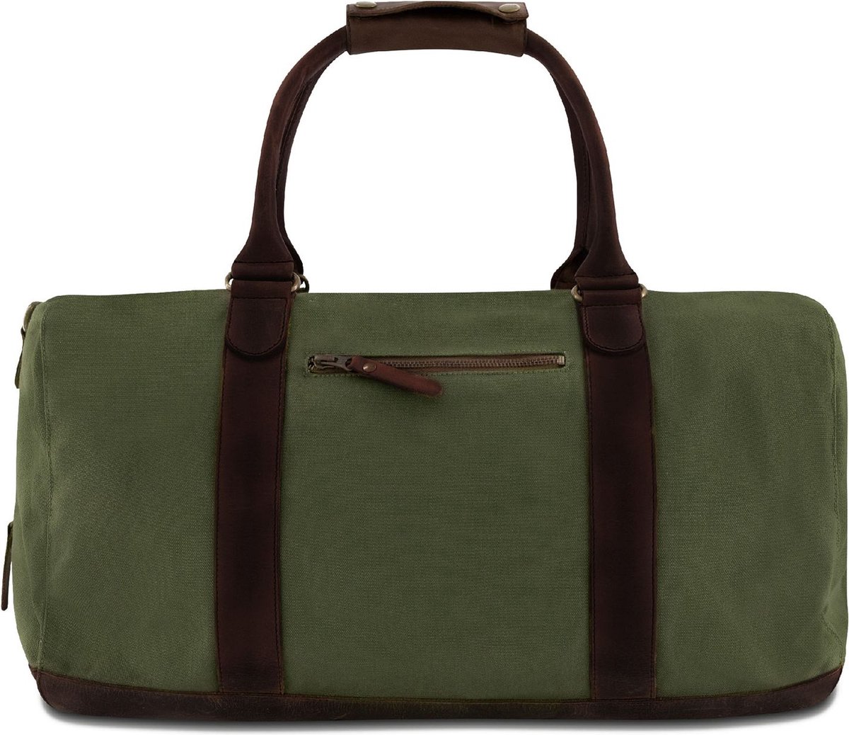 BUCKLE & SEAM Reistas Willow Blu Canvas Weekender Green / Brown Kaki