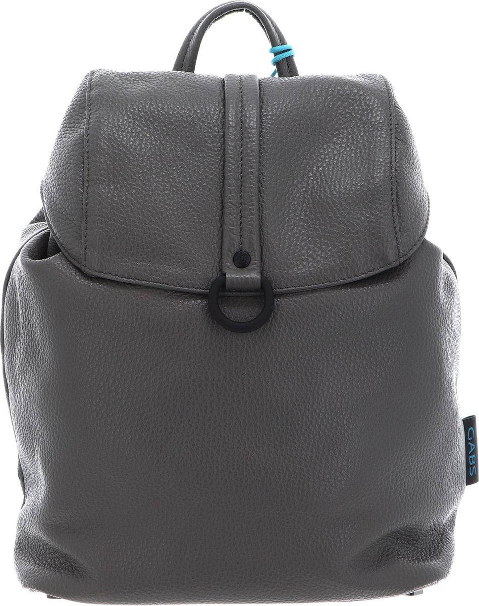 Gabs Leren Vrije tijd rugzak Rugzak Simona TG Bull Tube Black Backpack Basalto Grijs