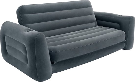 INTEX - Stoel / Bank - Uittrekbaar slaapbank - 203x231x66 - cm - donkergrijs - 66552NP