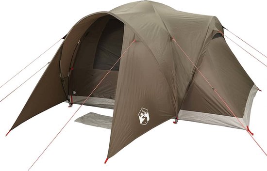 vidaXL Koepeltent - 6-persoons - Waterdicht - Bruin Koepeltent - Familietent - Campingtent - Tent 6 Persoons - Waterdichte Tent van Vidaxl — afbeelding 5