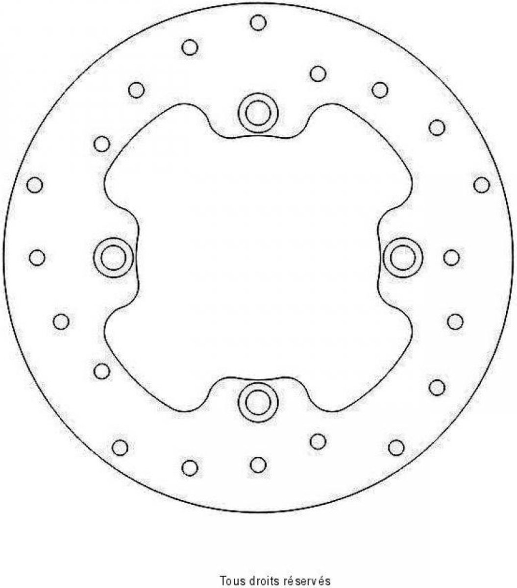 perftec achterremschijf voor triumph 1050 speed triple 2005 tot 2007 Ø220x105.5x5mm / ar nieuw