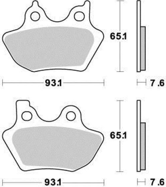 Plaquettes De Frein Avant Carbone Lorraine - Pour Harley Davidson Fat Boy 1450 (2000-2002) - Neuf