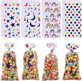 100 Sacs Cadeaux Transparents Avec Poignée Pour Cadeaux De De Fête