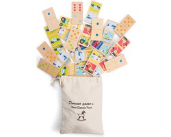 foto van New Classic Toys® Houten Domino Spel met Voertuigen - Spelletjes voor Kinderen - FSC - Inclusief Opbergzak - Educatief Speelgoed - Vanaf 24 Maanden