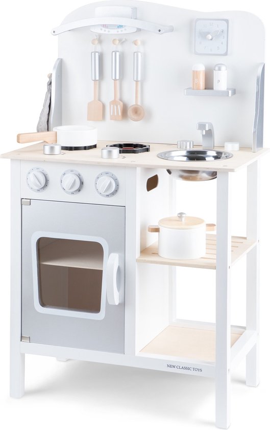 New Classic Toys Houten Kinderkeuken Wit – Inclusief Accessoires