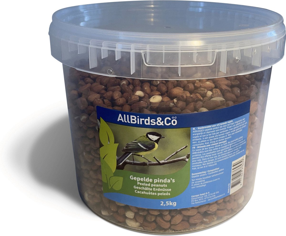 Allbirds&Co Gepelde Pinda's In Emmer - Tuinvogelvoer - 2.5 kg