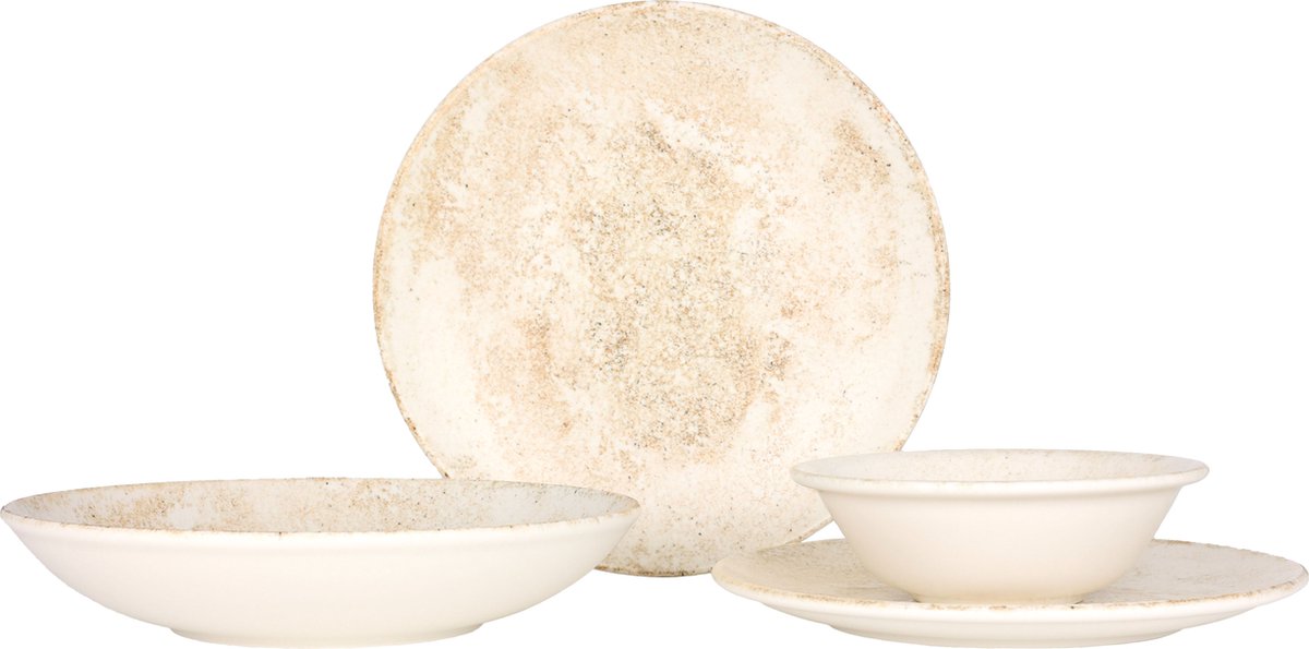 Bonna Serviesset (Large) - Nacrous - 24 delig - 6 persoons - Porselein