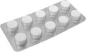 Strip met 10 witte reinigingstabletten.