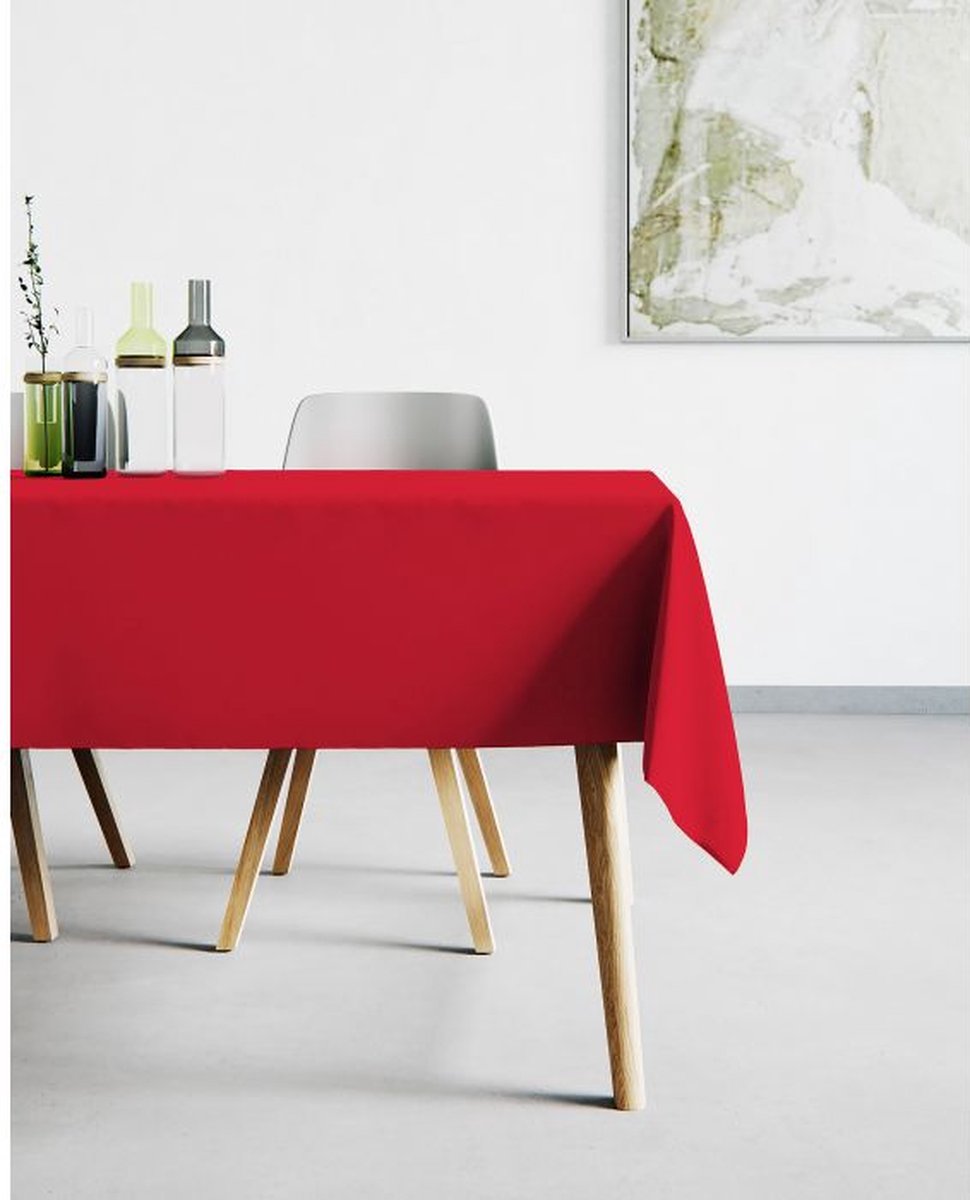 Mistral Home - TAFELKLEED - waterafstotend - 160 x 270 cm - effen kleur - rood